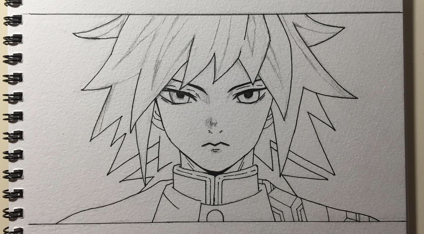 Tommy 鬼滅の刃から冨岡義勇を模写しました 人気で皆さん描いてるので私も描いてみたいなぁと 簡単そうな真正面を選んでいます 鉛筆で下書き ペン入れ 色鉛筆です 模写 模写イラスト 冨岡義勇 鬼滅の刃 鬼滅の刃イラスト 鬼滅の刃模写 冨岡
