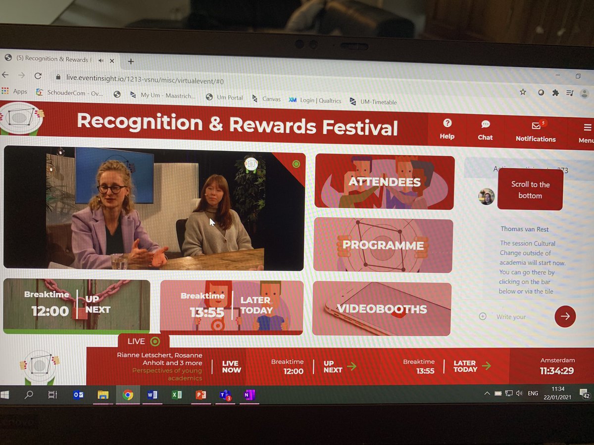 Diversification of academic careers, team science, more appreciative work environments - important topics currently being discussed during “Reward and Recognition” conference <a href="/Rianneletschert/">Rianne Letschert</a> <a href="/RecogRewards/">Recognition & Rewards</a> @deVSNU <a href="/MaastrichtU/">Maastricht University</a>