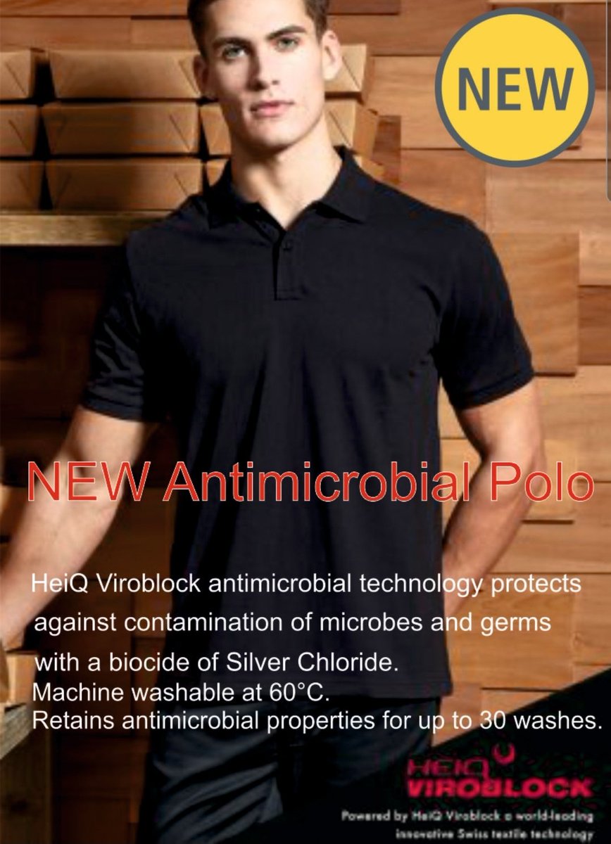 NEW virology polo shirt, washable at 60c, retains antimicrobial properties for up to 30 washes,  our-catalogue.com/CTSI/?p=PR995 contact crest-t-shirts@outlook.com to discover more. #ppesupplies #safety #staff #personalisedclothing #buylocal #embroidery #smallbusiness #besafe #COVID