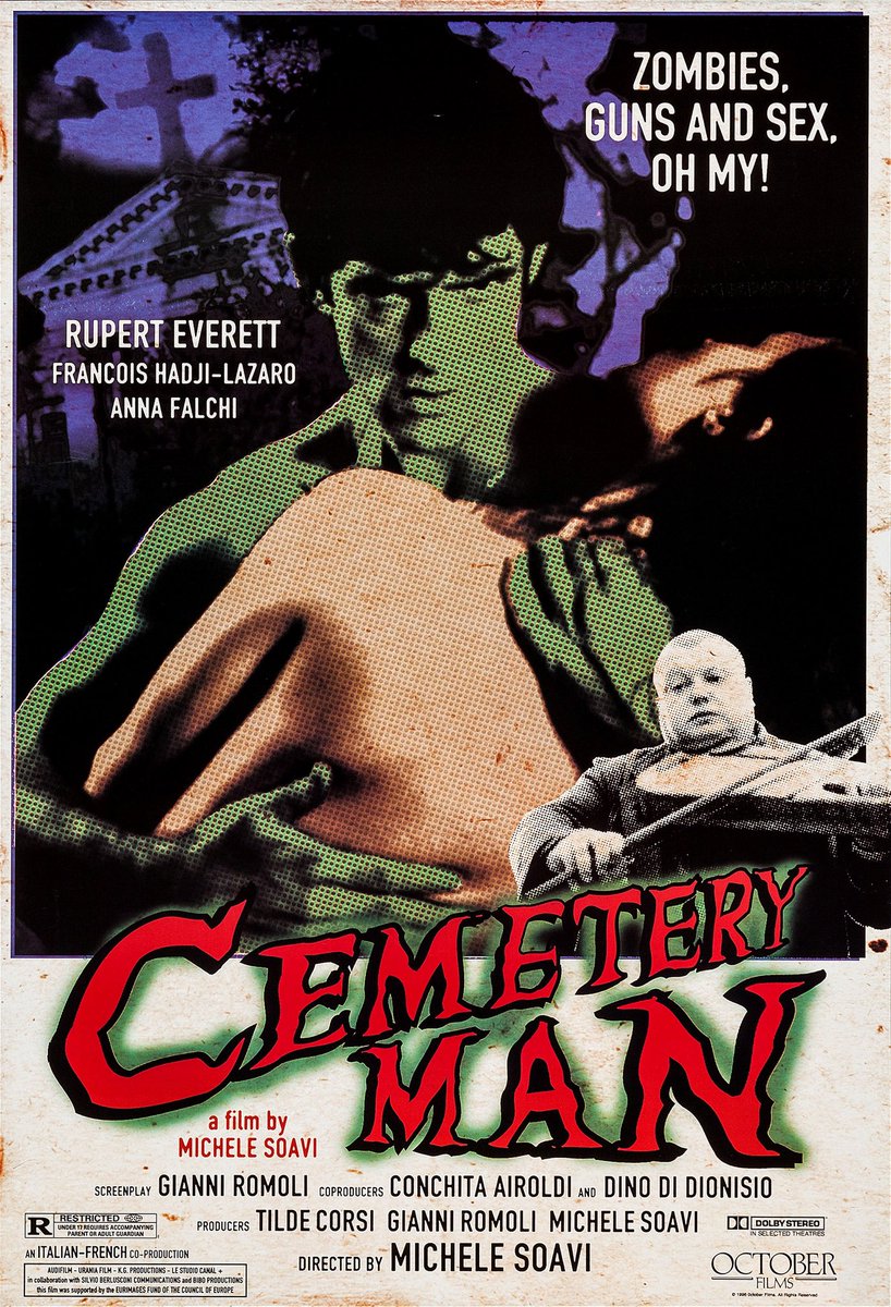 22. CEMETERY MAN (1994)Today’s film is a nihilistic, erotic horror comedy. Francesco Dellamorte is the custodian of a cemetery in which the recently deceased return the first night they’re buried, and it is only he who protects the world from them. #Horror365  #365DaysOfHorror