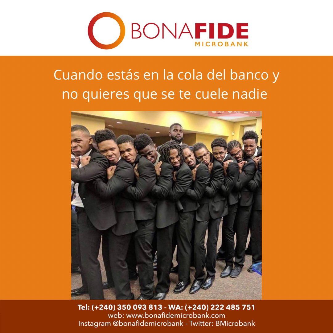 Hacer cola en el banco a veces es muy duro, pero no te preocupes, que ya queda menos para desvelarte nuestra gran sorpresa. Muy pronto podrás olvidarte de las colas 😉 ¿Puedes adivinar que será? #guineaecuatorial <a href="/mercadoguineano/">MERCADO GUINEANO</a> <a href="/AACAPITAL19/">A&A CAPITAL</a> <a href="/AhoraEg/">AHORAEG</a>