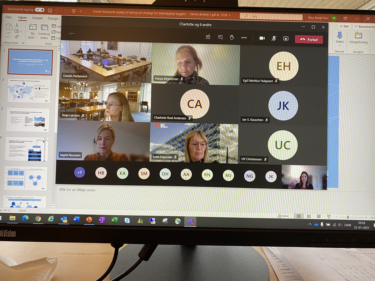 Bæredygtigt byggeri er højt på dagsordenen - og der er mange redskaber klar eller på trapperne. Tak for muligheden for at præsentere standardernes betydning ved høring i Folketinget i dag <a href="/JuulMona/">Mona Juul</a> <a href="/signe_munk/">Signe Munk</a> <a href="/SorenEggeRasmus/">Søren Egge Rasmussen</a> @LarssonTanja m.fl #dkgreen