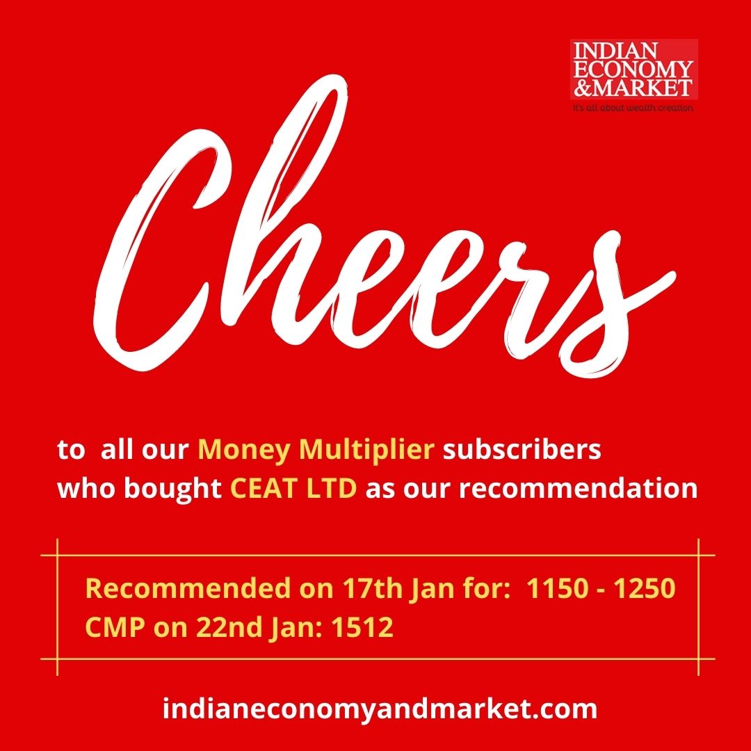 indianecomarket's tweet image. Cheers to all our Money Multiplier subscribers who bought CEAT LTD 🎉

If you haven't subscribed yet, you should :))
Order your subscription here: bit.ly/new-mm-2021

PS: Our Android app is launching soon! Now you'll be to read everything on-the-go 

#stockmarket #india