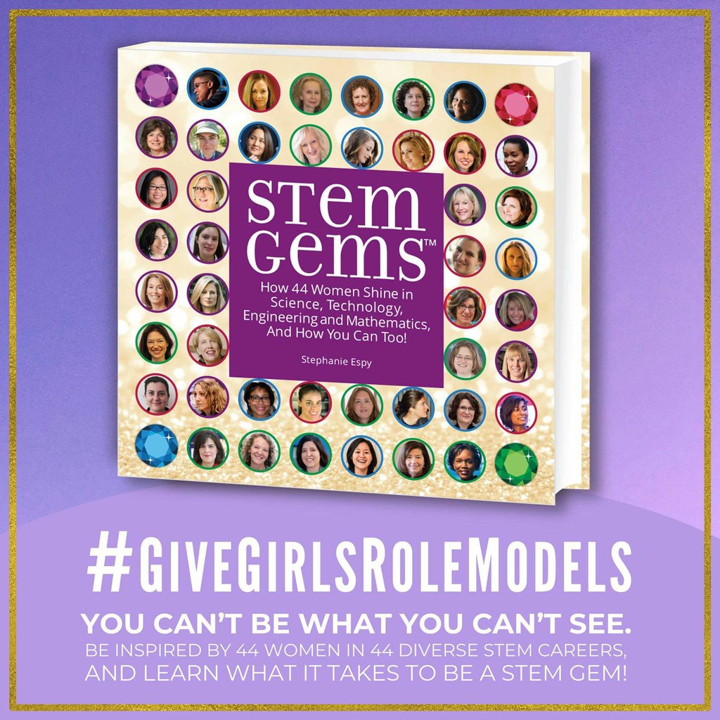 #GiveGirlsRoleModels! 👩🏾‍🚀👩🏻‍🔬👩🏼‍🔧👩🏿‍💻 Get the #STEMGems book for girls, boys, teachers, librarians, and parents!  Inspire them with the stories and advice of 44 amazing #WomenInSTEM in this “How To” book. 📚 Get the book here 👉 stemgemsbook.com/buy #GirlsInSTEM