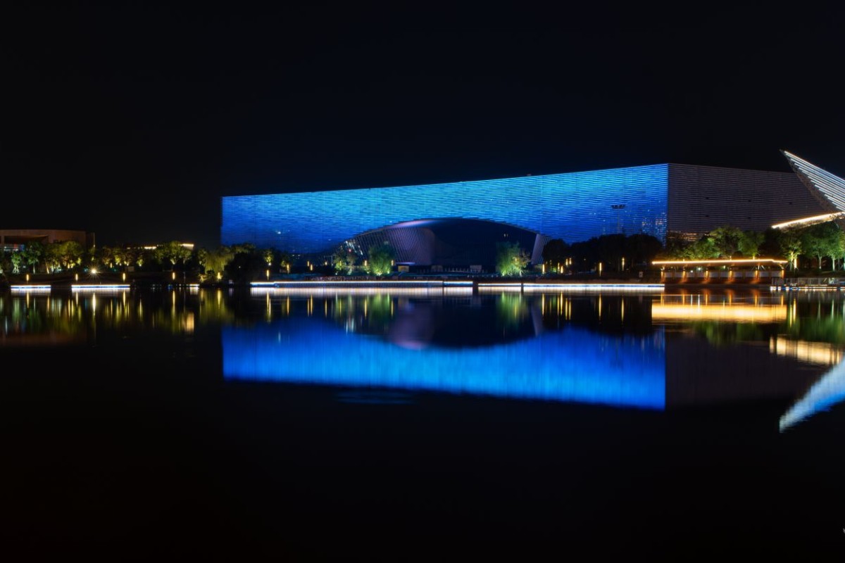 GoJiangsu's tweet photo. #Yangzhou’s Canal Grand #Theater is nearing completion and is set to start trial operations on April 18. Designed as a comprehensive complex equipped with various cultural and entertainment facilities, the theater will help promote canal culture across the nation.#GrandCanalInJS https://t.co/nsO2O2l0xX