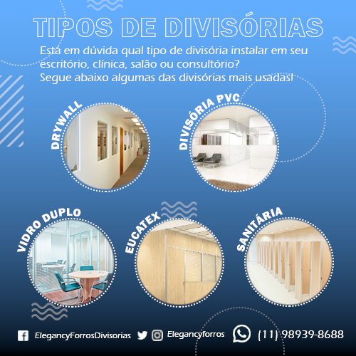 ElegancyForros's tweet photo. Que tipo de divisória instalar??🤔🤔
Entre as muitas opções do mercado, existe uma que se adequa ao seu projeto!!!
fale conosco  pelo whatsapp https://t.co/eUPet75Toh
#arquitetura  #divisorias #divisoriaeucatex #drywall #parededrywall #divisoriavidro #BBB21 https://t.co/FPgPv5MTxP