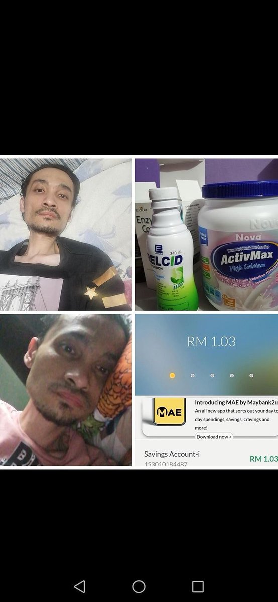 Assalamualaikum wbt wt tuan/puan yang dikasihi Allah swt. 
Saya Muhamad Nurizham dari Bukit Sentosa Rawang Selangor.. Saya skg menghidapi sakit diebetis kronik sejak 8 tahun lalu &amp; ulser perut teruk [GERD] . skg x kje &amp; tiada pendapatan.