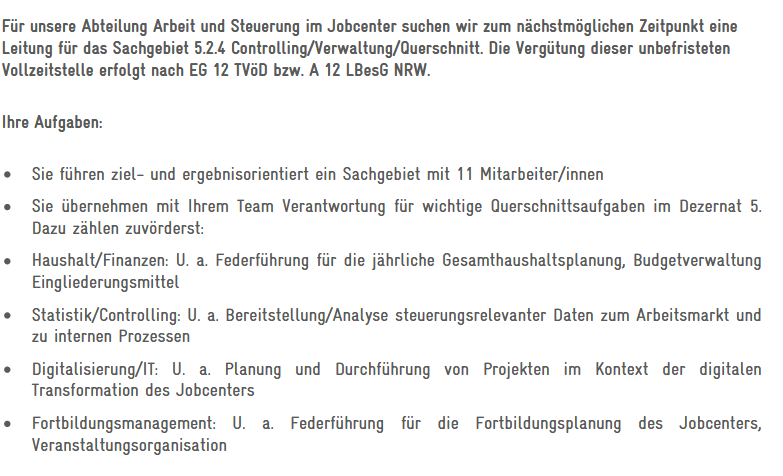 #Jobcenter_Kreis_Guetersloh Sie wollen als Führungskraft Verantwortung für die Weiterentwicklung unseres #Jobcenters übernehmen?! Dann folgen Sie dem Link zur Stellenausschreibung: interamt.de/koop/app/stell…