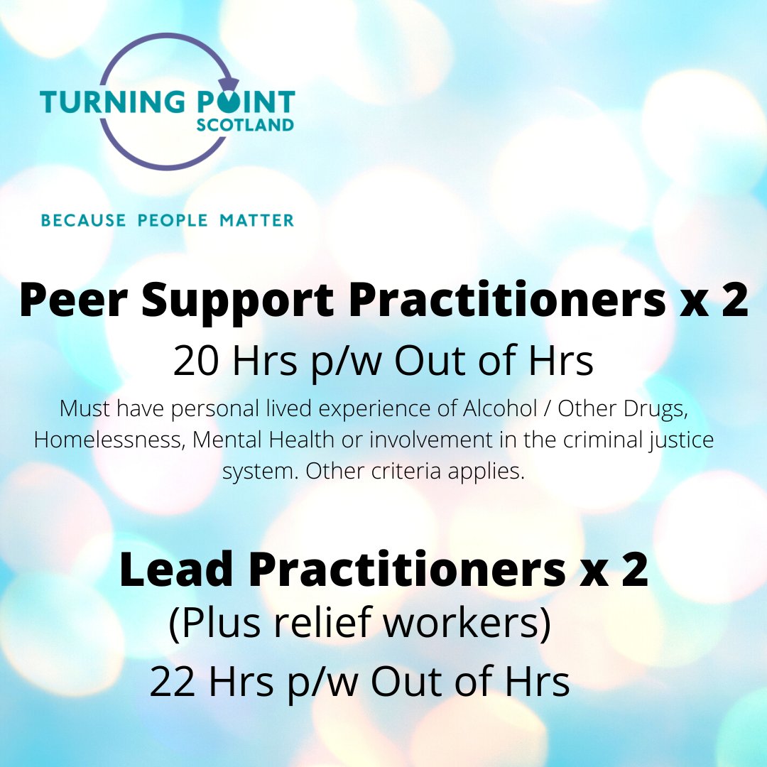We are excited to be opening a new service with <a href="/SouthLanCouncil/">South Lanarkshire Council</a> @southlanADP  and are looking for  Peer Support Practitioners (Lived experience posts) and Lead Practitioners <a href="/turningpointsco/">Turning Point Scotland</a> #stopthedeaths #HarmReduction  Click here 👇turningpointscotland.tal.net/vx/lang-en-GB/…