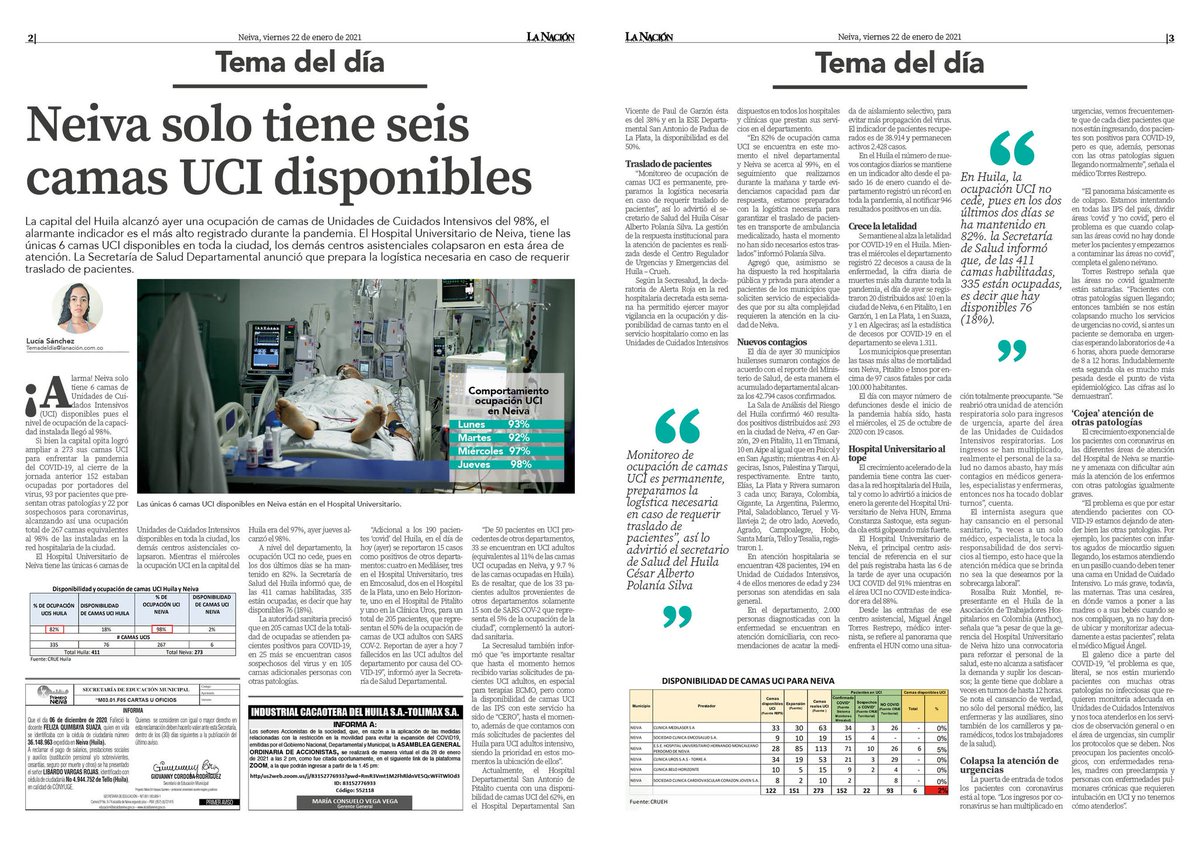 jesusrojas1981's tweet photo. Estas son algunas páginas de LA NACIÓN hoy viernes. @CLAUDIAMEDINA81 https://t.co/ypMomFj0MH