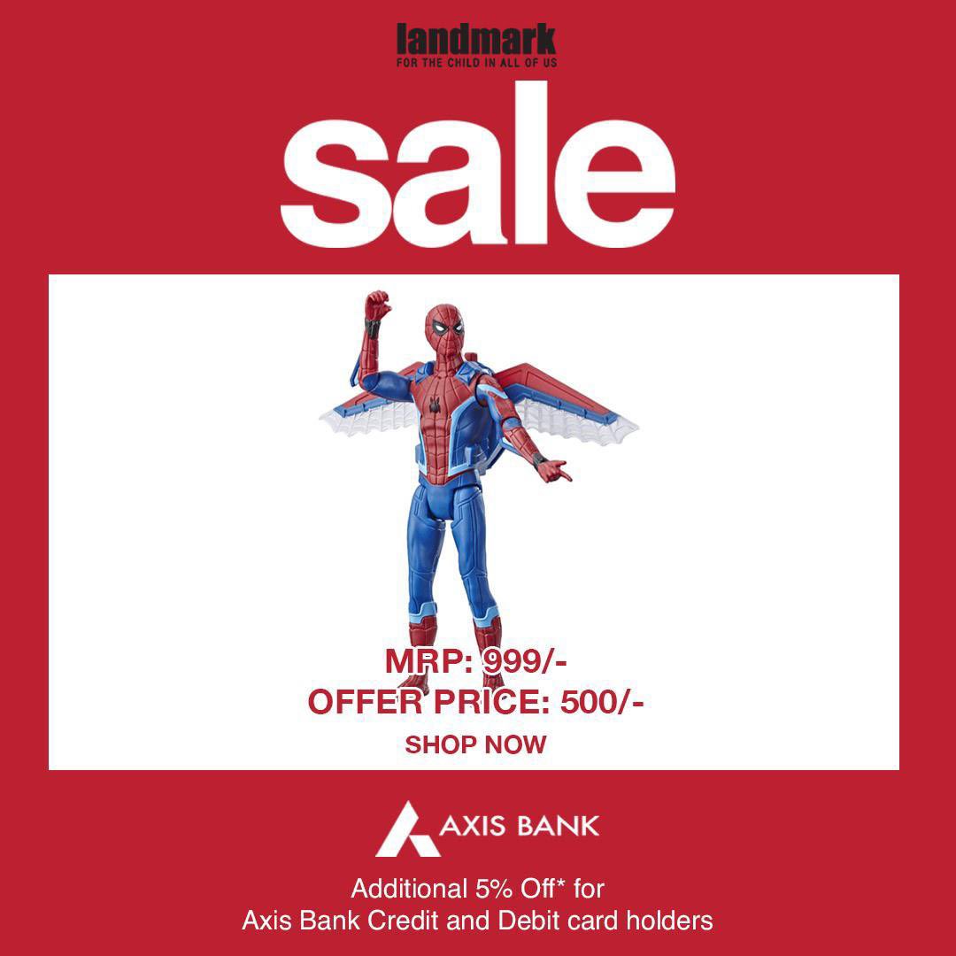 MisbuStores's tweet image. Don’t let the #Spiderman fever go away. Buy the best #spiderman toy from your nearest #LandmarkStore at half price.

#sale #landmarksale #bestdeals #landmarkxcite #landmark #landmarkstores #fashion #fashionaccessories #happyplace #goodies #books #stationeries #gadgets #toys
