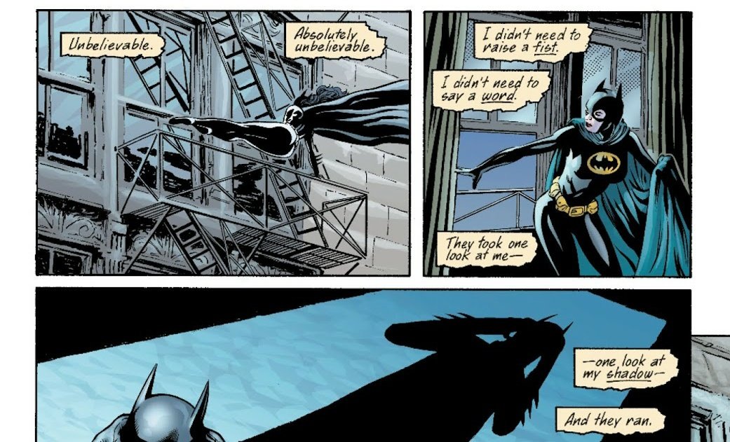 The Bat symbol always had power but in No Man's Land territory was claimed by symbols.She was out there fighting for Gotham when no one else was put there in it's mosy dire moments.