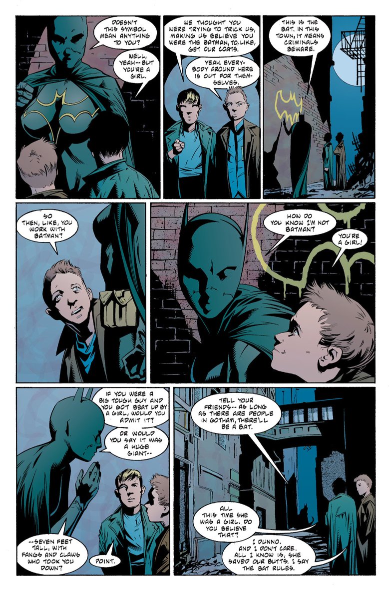 At first she didn't go by Batgirl. Simply, The Bat.(Arguably, Batman but as she explicitly The Bat, it'll be 12ish years and a different Helena before we get a woman taking the title of Batman)