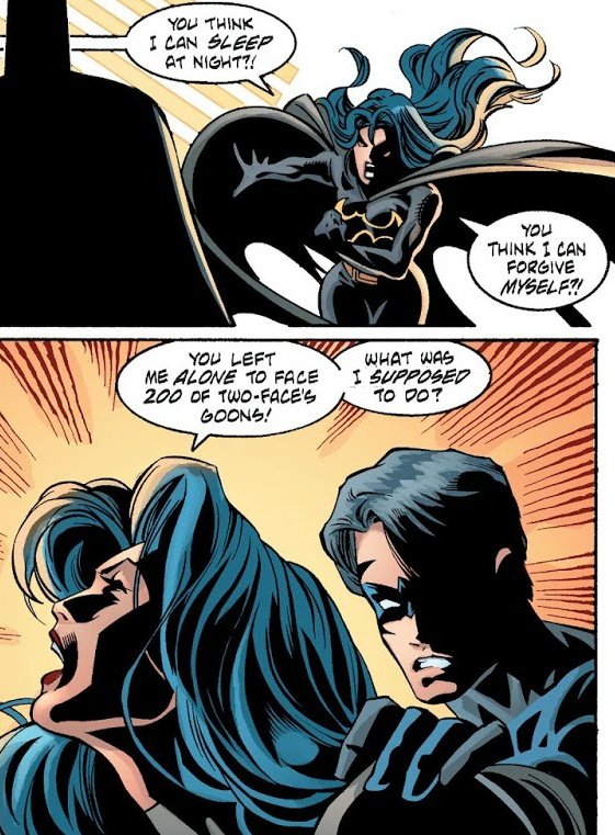 6 people died when she was hopelessly out number.It would have been suicide. Bruce was the one that kept the other vigilantes out and sent her alone to a situation he wouldn't reasonably expect any other member of the family to tackle.