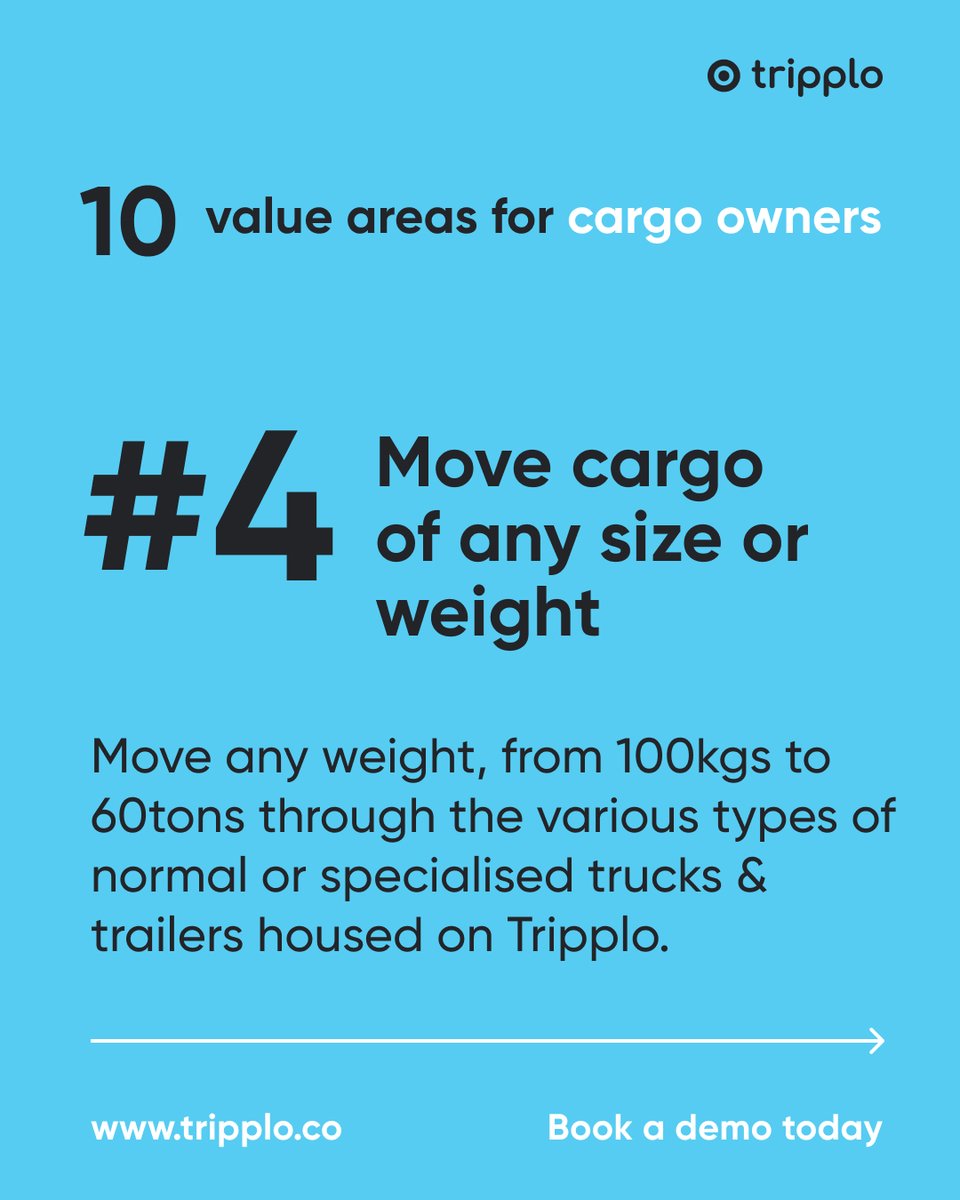 Tripplosoftware's tweet photo. We have access to a diversified fleet that can move goods of any kind across the SADC region.

To find out more about our diverse fleet. Connect with us at https://t.co/WtB33zuNXW

#logisticssoftware #logisticstechnology #logisticstech #logistics #retaillogistics #cargo https://t.co/xgViCiVx5h