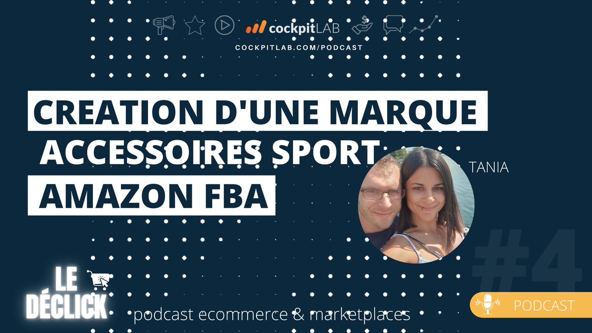 cockpitlab's tweet photo. Nouvel épisode du Podcast "Le déclick" sur Apple Podcast, Spotify ou Google ;-) Comment créer votre propre marque d'accessoires de sport et de vendre sur Amazon ? Tania nous raconte son histoire inspirante. 
https://t.co/X4UE3O3oyy https://t.co/xT5zqXd9LG