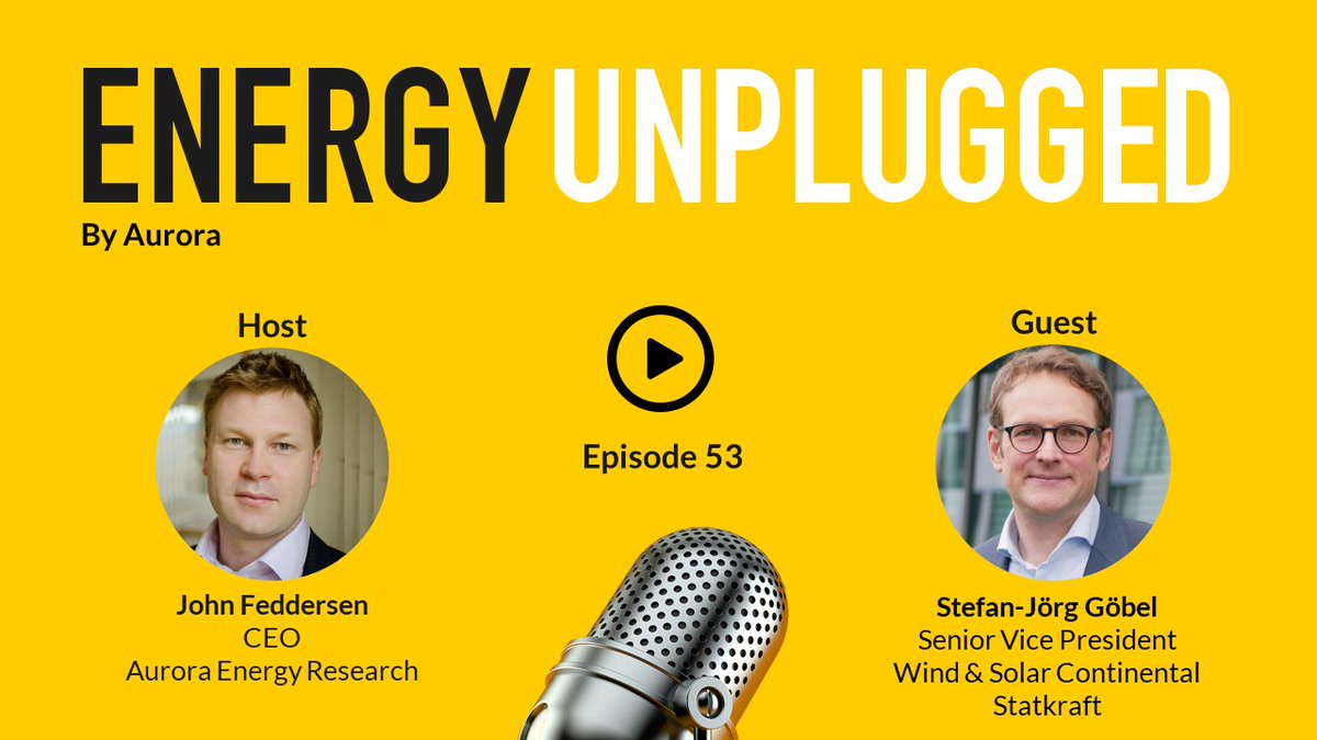AuroraER_Oxford's tweet photo. Don’t miss our latest #EnergyUnplugged podcast as 
 @Statkraft’s @stefanjorggobel joins our CEO @JFedd1 to talk #renewables investment, our hottest topic: #hydrogen, PPAs and route-to-market providers.
Catch it: https://t.co/14LMrpPQ4E 

Podcast produced by @awesomepandapod https://t.co/5VH4Z8yOh4