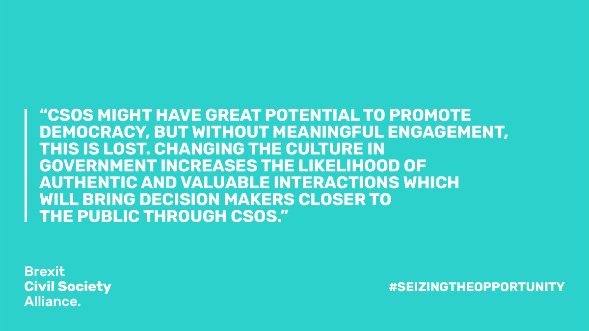 BrexitCSA's tweet image. Do you think decision makers should be open to hearing the needs and wants of communities? Should policy be based in real world experience? 
Read our new report for how engaging with civil society can make democracy better: brexitcivilsocietyalliance.org/resources-inde…