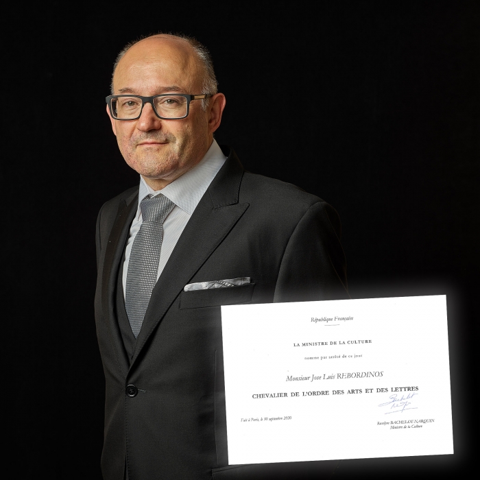 El Ministerio de Cultura de Francia nombra Caballero de la Orden de las Artes y de las Letras al director del Festival de San Sebastián, José Luis Rebordinos.