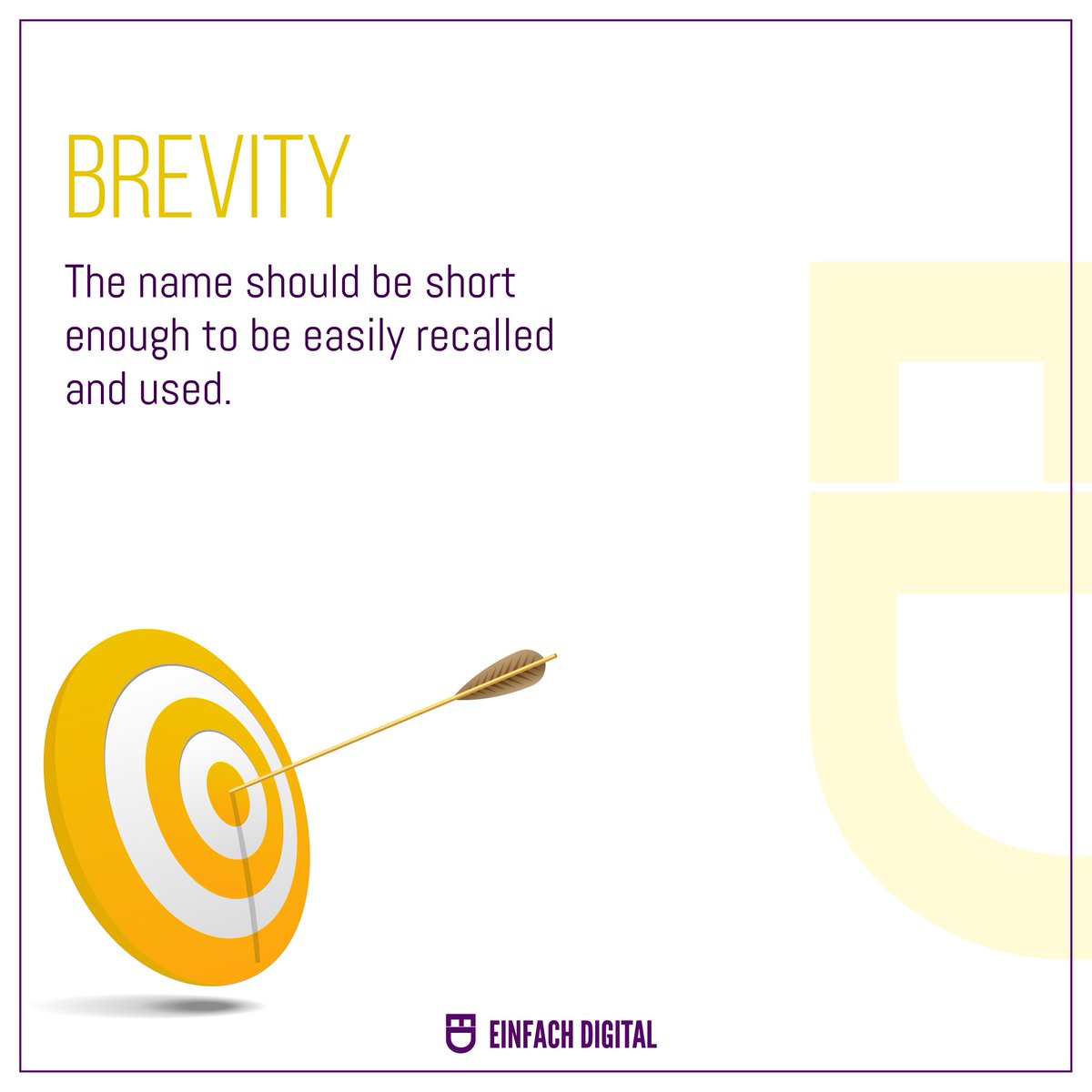 Einfach_digital's tweet photo. 1/2: What’s in a Name?

Your Brand name plays a major role in defining your company’s identity. The tone and words you choose say a lot about your brand’s personality.

Swipe to know the 7 Criteria for a great brand name ⏩

#einfachify #einfachdigital
#socialmediamarketingagency https://t.co/V8ETgGoy8H