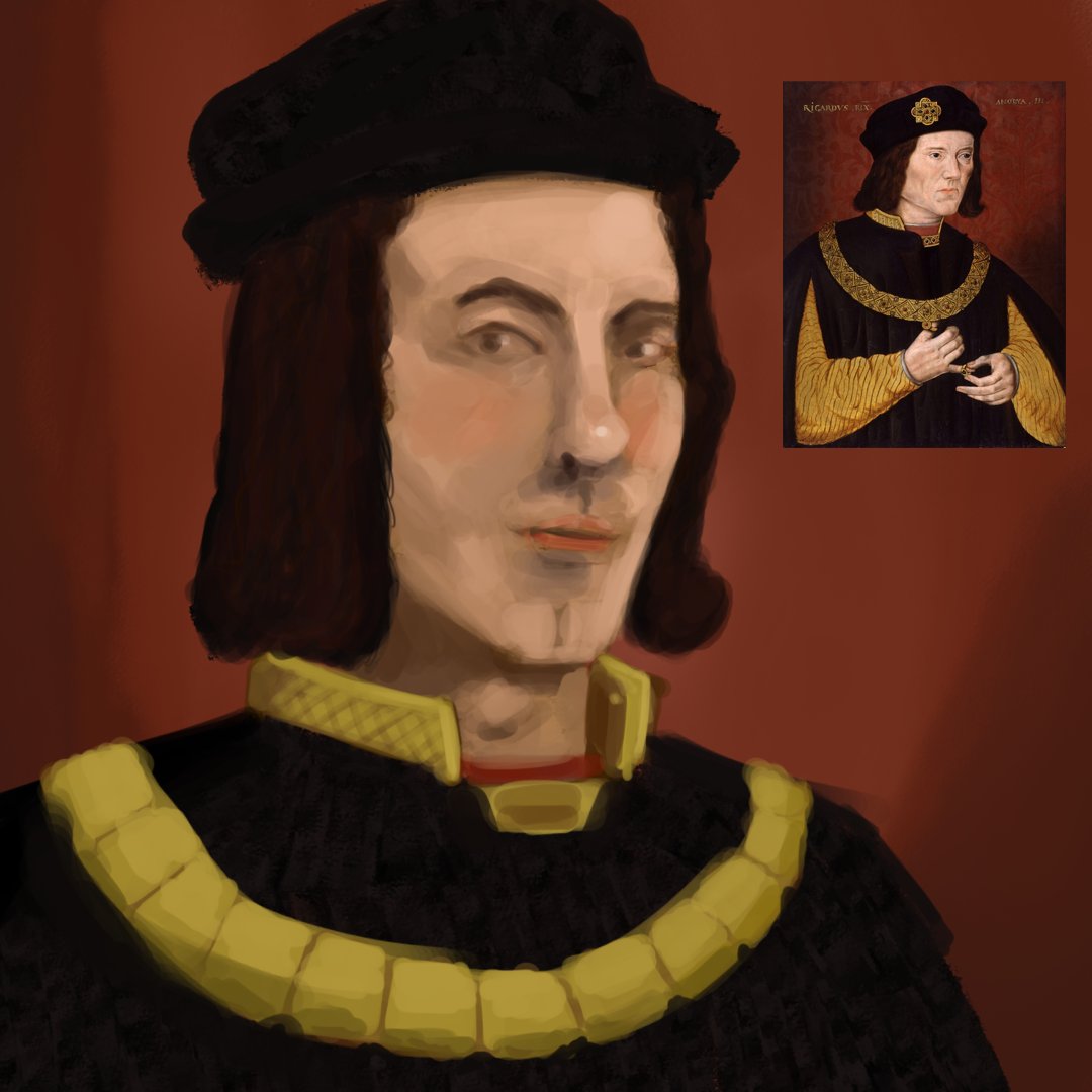 Doodle-a-Day Day 22Today's Lobster Prompt:ClassNothing says 'class' like a portrait of the third Richard, of whomst i know nothing.Someday i'll learn how to paint portraits properly and then it's over for u hoes