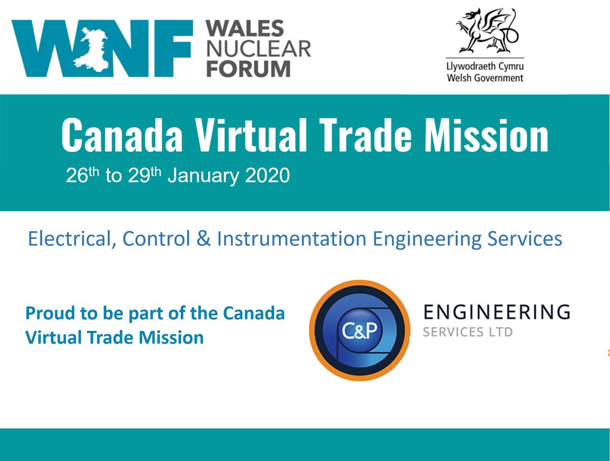 cpengineering's tweet image. C&amp;amp;P Engineering Services is delighted to be part of this exciting Wales to Canada Nuclear virtual trade mission, running from the 26th to 29th January 2021.
cpengineering.co.uk