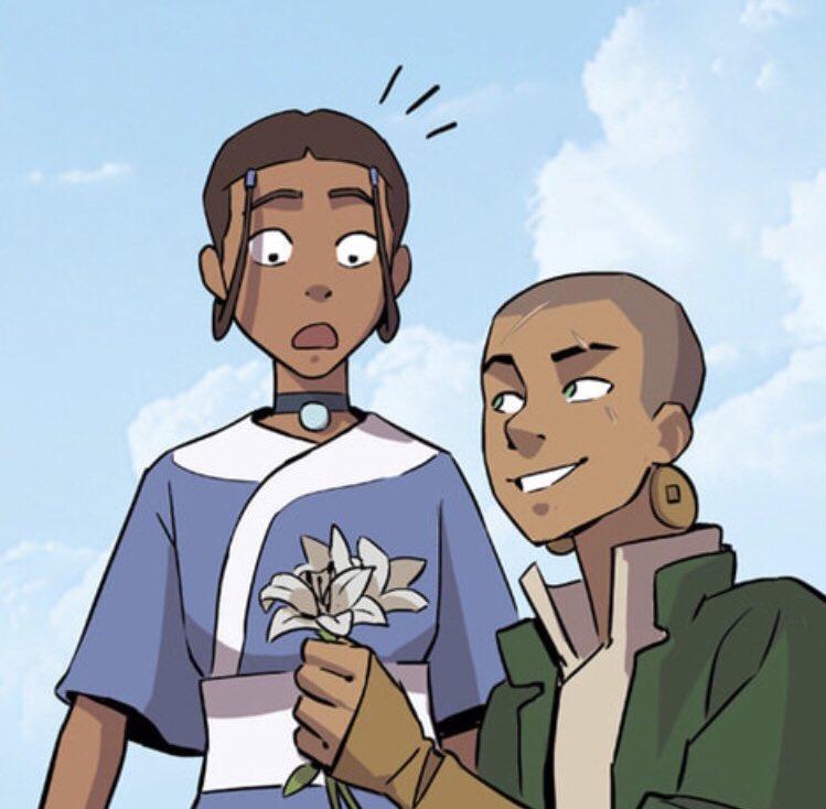Dona_Kyoshi's tweet photo. En el último cómic aprendimos que a Katara en realidad le gustan los calvos en general 🤣 https://t.co/29bCJGYac2