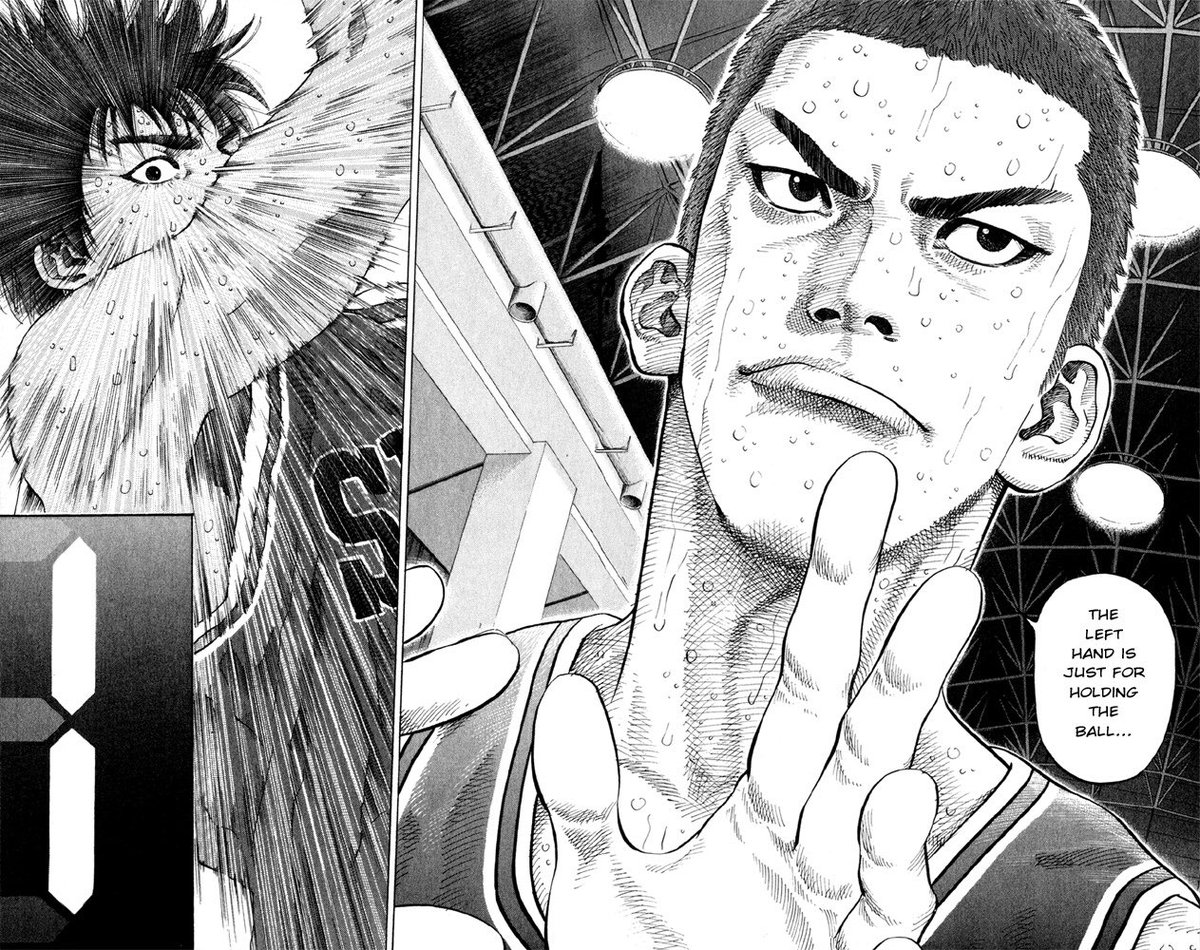 Another universally-praised part of slam dunk is the art, which is obviously a given coming from a Inoue manga. But keep in mind that this is one of Inoue’s first works and that the art may be disappointing at first but the way his technique evolves is just masterclass.
