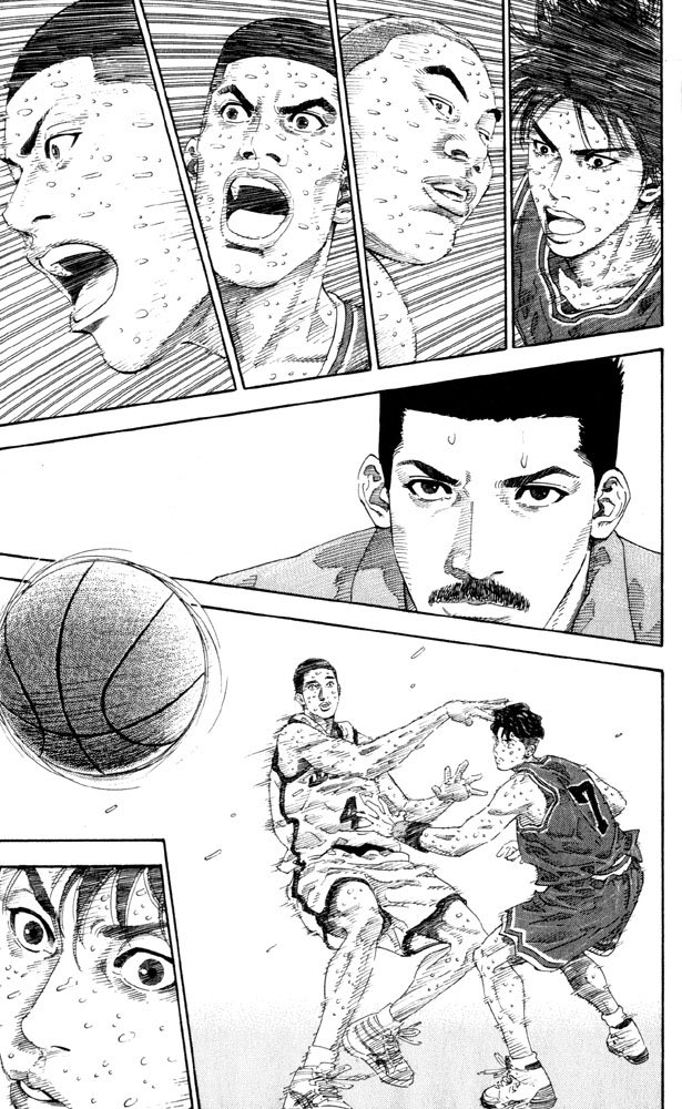 Speaking of the art, the fluidity of the matches is incredible. Not once have I been lost reading. All the plays look visually stunning and realistic. It really shows how great Inoue’s passion and overall knowledge for basketball he has.