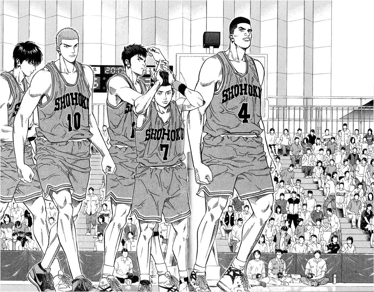 Everyone in Shohoku’s starting lineup are equally as great. The storylines are absolutely amazing, from Rukawa’s thirst to be the greatest, Akagi’s hunger for victory, Mitsui’s deppresion and Miyagi’s lack of self-worth (and simping)...