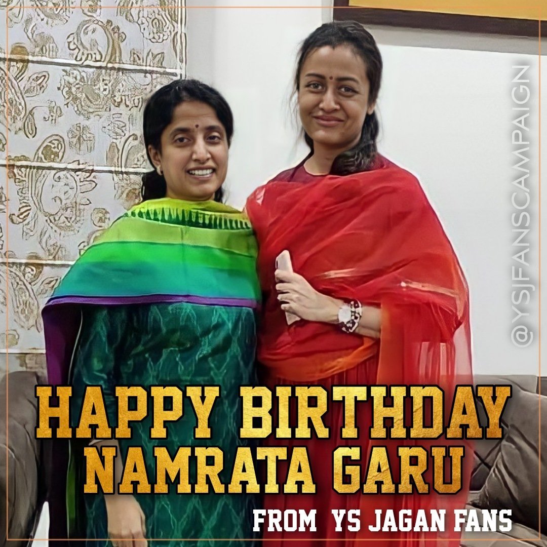 Wishing #NamrataShirodkar Garu a Very Happy Birthday!!
From @YSJagan Anna Fans!!

@urstrulyMahesh 
#HBDNamrataMahesh