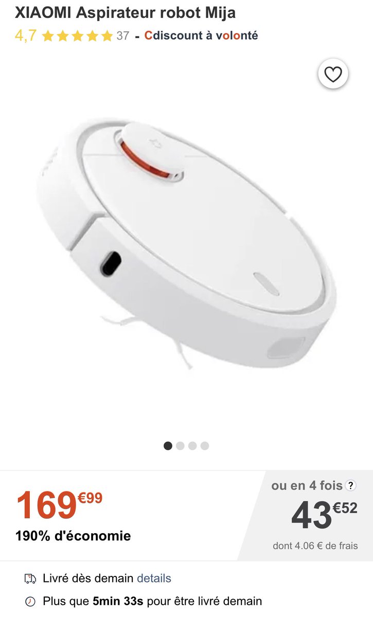 julesduchelas's tweet photo. @Dealabs Sympa la reduc de 190% https://t.co/hY65EKg9Gj