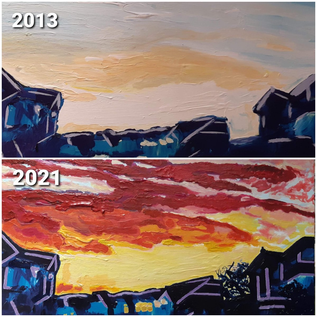 JohnGM_ARTIST's tweet photo. Transition from #fineart student to #lockdown #artist...

#art #artist #acrylicpainting #acryliconcanvas #clouds #cloudscape #cloudscapepainting #sunset #sunsetpainting #sunsetacrylicpainting #impasto #impastoart #impastopainting #tree #improvingoldpainting #landscape #painting https://t.co/6Nl8dnS0rc