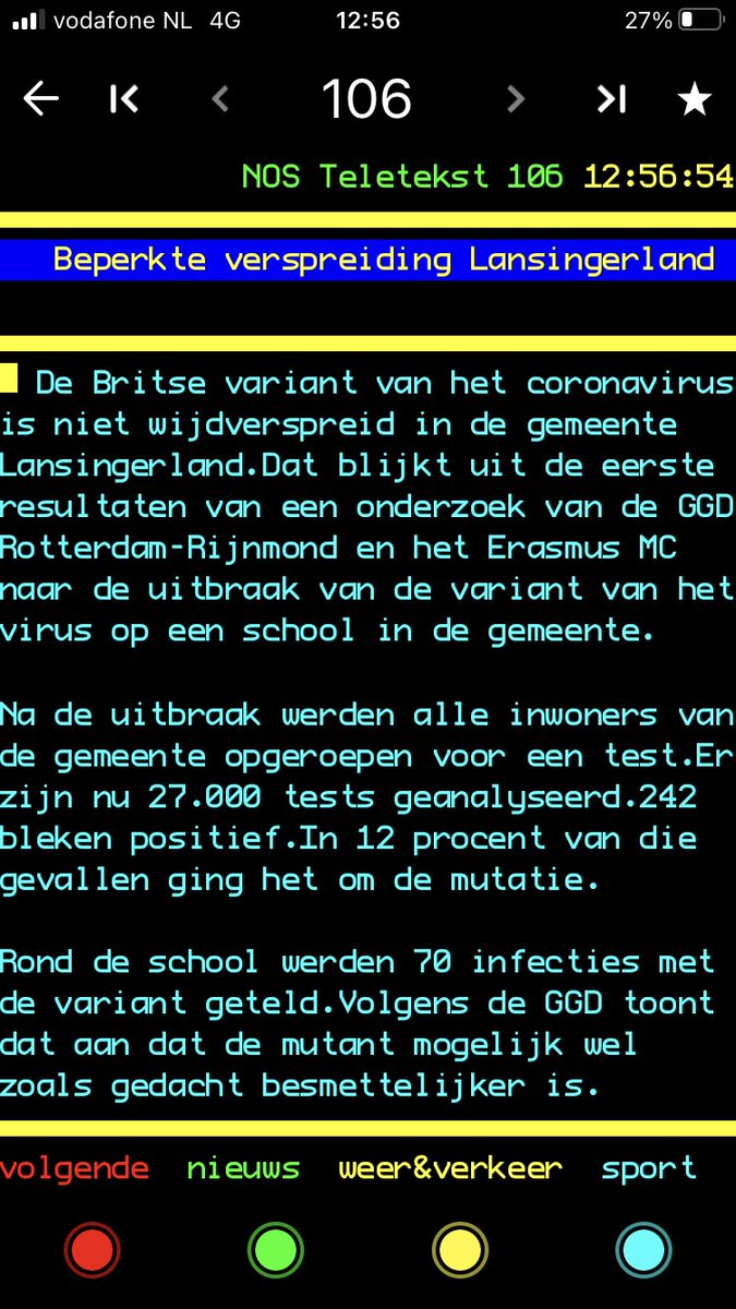 Nieuws uit Lansingerland. Relatief goed nieuws.

Voor D66 aanleiding om met spoed een nieuw OMT-advies te vragen.
Elke dag dat het basisonderwijs eerder verantwoord open kan telt. 

Maandag debat.