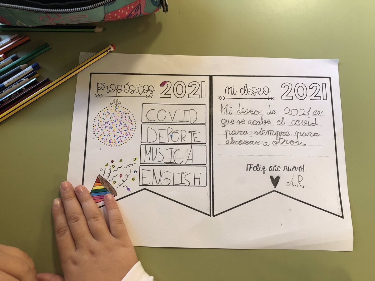 CeipEsteban's tweet photo. Nosotros, los alumnos y alumnas de 2º de Primaria, reflexionamos y elegimos los PROPÓSITOS y DESEOS, para el 2️⃣0️⃣2️⃣1️⃣✨✨. Y tú ¿también has elegido algún propósito para este año? ¡Aún estás a tiempo! #ilusión #esperanza #planifico #reflexiono #metas #CompartiendoPropósitos😃 https://t.co/08uNIV77R1