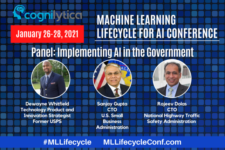 Don’t miss <a href="/guptasanjay9/">Sanjay Gupta</a> from U.S. Small Business Administration for 'Implementing AI in the Government' on Jan. 26 @ 4:00pm ET at #MLLifecycle. Register @ dlvr.it/Rr6HsR #AI #ML