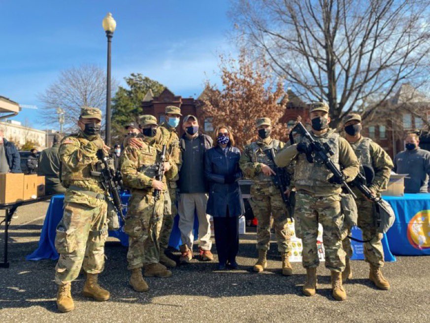 Speaking of National Guard it was also just as weird that congressional leaders decided to use their presence as a photo op. 