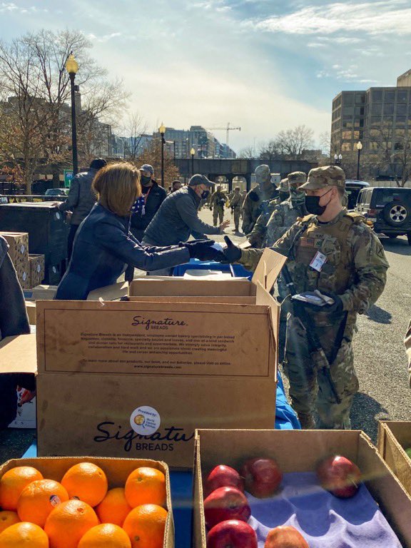 Speaking of National Guard it was also just as weird that congressional leaders decided to use their presence as a photo op. 