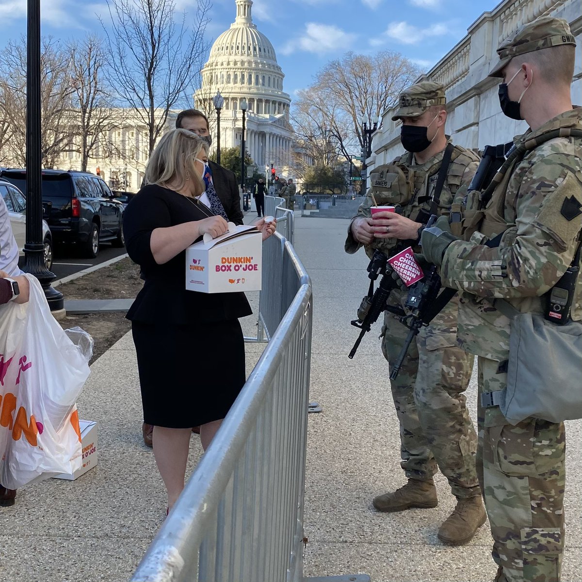Speaking of National Guard it was also just as weird that congressional leaders decided to use their presence as a photo op. 