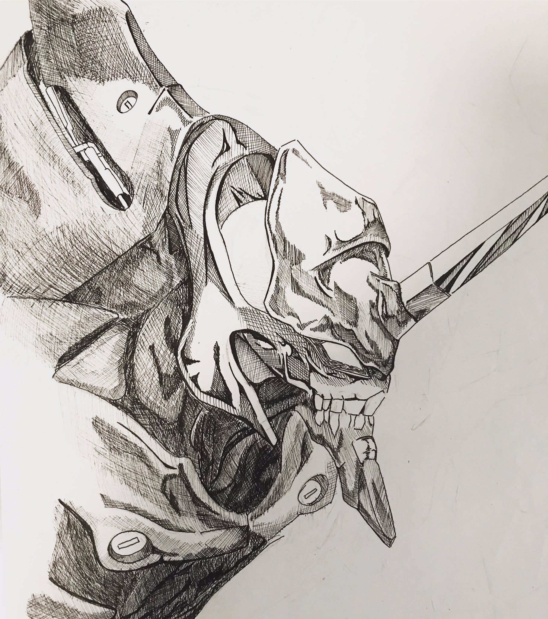 Twitter 上的 野菜ジュース エヴァ初号機 ペン画で昔描いたエヴァです イラスト Illustration Art イラスト好きな人と繋がりたい イラスト好きさんと繋がりたい ペン画 アニメ好きと繋がりたい エヴァンゲリオン アナログイラスト イラスト好きな人と