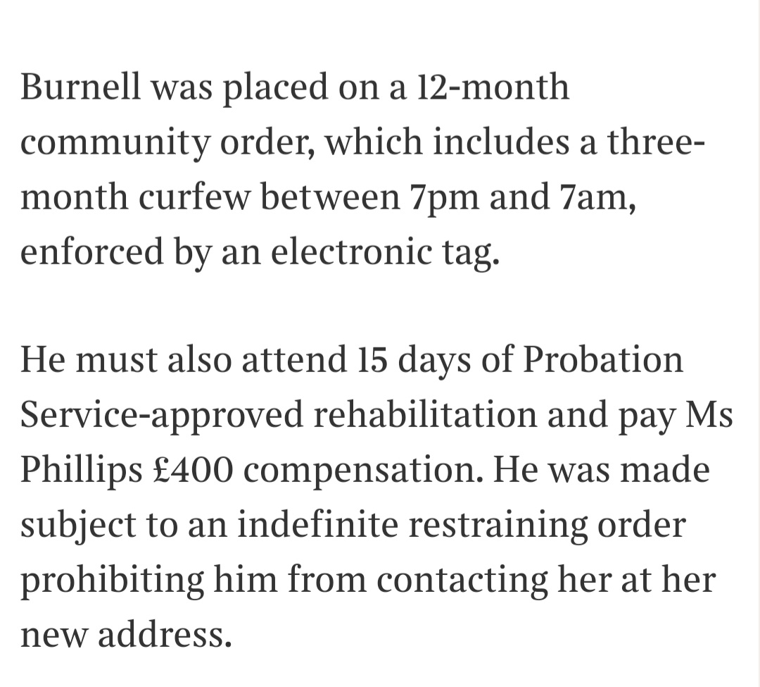 ...and it goes on. The newspaper is subtling asking the reader to make a judgement about whether he's been punished fairly