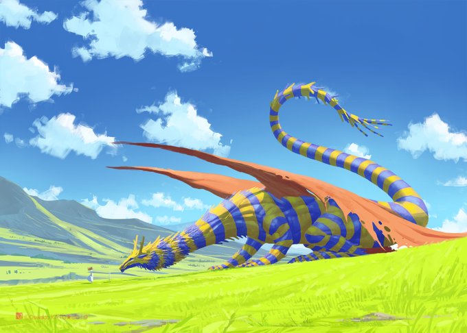 空と雲と風を描くのが好きです。
#画像4枚上げて200RT目指す 
