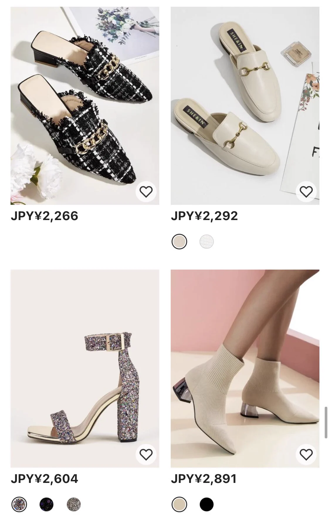 足のサイズが大きすぎて可愛い靴が中々見つからない方！SHEINを見てみて！