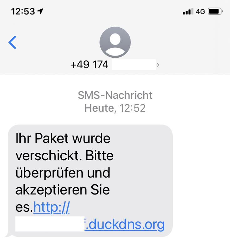 Bundesnetzagentur On Twitter Bnetza Warnt Vor Aktuellem Sms Spam Eine Mitteilung Uber Den Angeblichen Versand Eines Paketes Der Link Kann Zum Automatischen Download Einer Schadsoftware Fuhren Nicht Klicken Sondern Sms