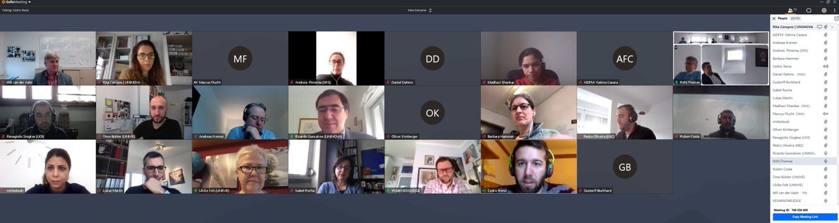 wvdaalst's tweet photo. Kickoff meeting of the EU project #ICU4Covid. Using #processmining,  #ICUhubs, and #telemedicine to cope better with pandemics like the current Covid-19 crisis. https://t.co/1G94jHacaQ