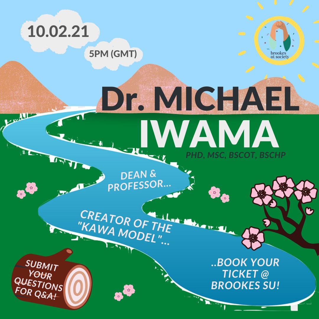 BrookesOTSoc's tweet photo. We are absolutely delighted (and slightly star-struck) to announce that Dr. Michael Iwama will be joining us for a Q&amp;A session on 10th Feb at 5pm (GMT)!! Get your ticket at https://t.co/Bv71uN3v61, and submit your questions here 👉https://t.co/9aFQE8rM1d! 💚 https://t.co/risB5gDgS4