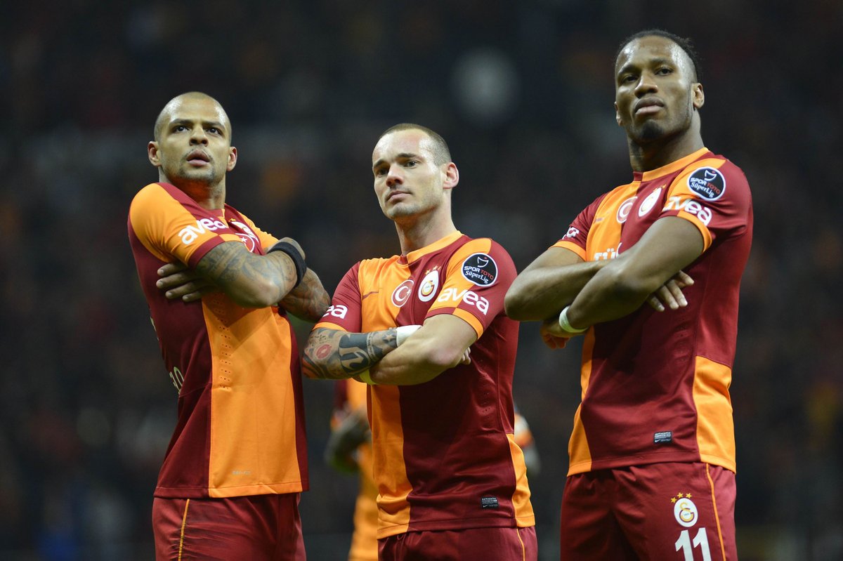 💛❤️ This trio at Galatasaray = _______

#UCL