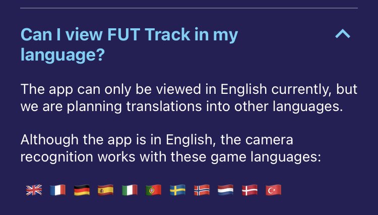 FUT Track App tweet media