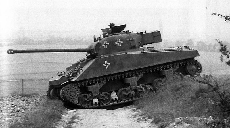 The Germans used captured equipment prolifically in their supply chain, & some of their transport in Normandy had probs soldiered on since capture in 1940.Captured tanks were repeatedly put back in service, such as this famed Firefly - repeatedly dragged out for propaganda. /10