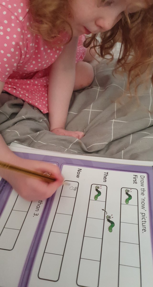 watson_chelle's tweet photo. @FellDykePrimary @RoseClass2 

MJ trying out 1 more in her maths book 😁 https://t.co/u3DKY2NuI3